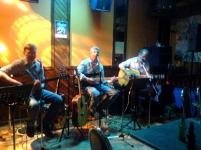 Eric on guitar, Burke on bass, Peter on guitar