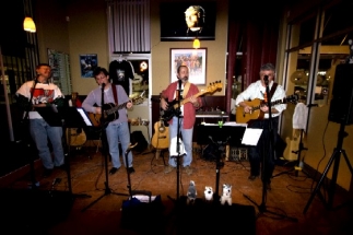 Eric percussion,Mark guitar,Peter bass,Burke guitar